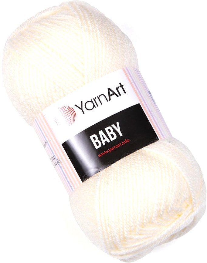 

Пряжа для вязания Yarnart Baby 100% акрил 502 50 г (150 м, молочный)