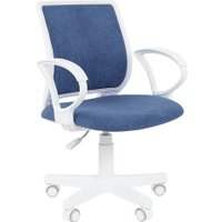 Компьютерное кресло CHAIRMAN Kids 112 (белый, велюр синий)