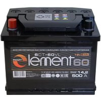 Автомобильный аккумулятор Smart Element 6СТ-60 рус. L+ (60 А·ч)