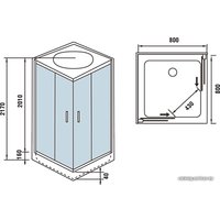 Душевая кабина WeltWasser WW500 Laine 802