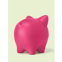 Копилка для денег PIG BANK свинка-копилка XL Розовый (фуксия)