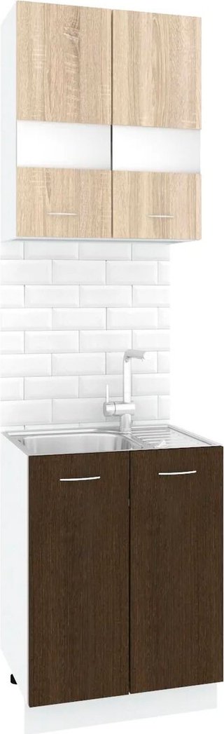 

Готовая кухня Кортекс-мебель Корнелия Экстра 60м2д (дуб сонома/венге)