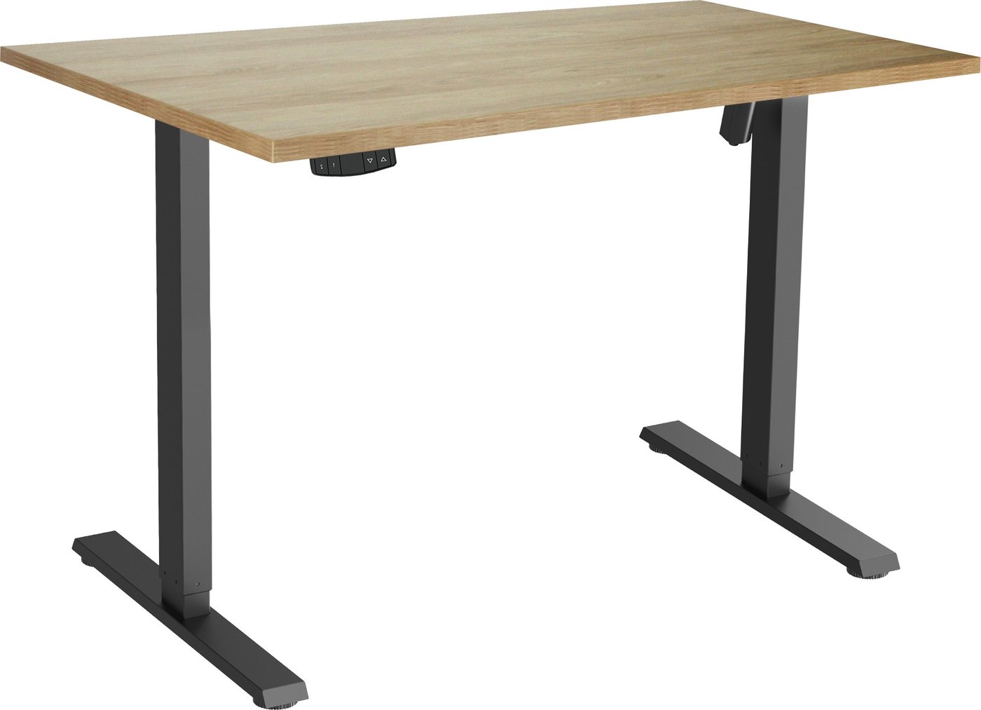 Стол с регулировкой высоты ErgoSmart Electric Desk Slim 1200х650х25мм (дуб натуральный/черный)