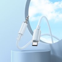 Кабель Borofone BL21 USB Type-C - 3.5 jack (1 м, белый)