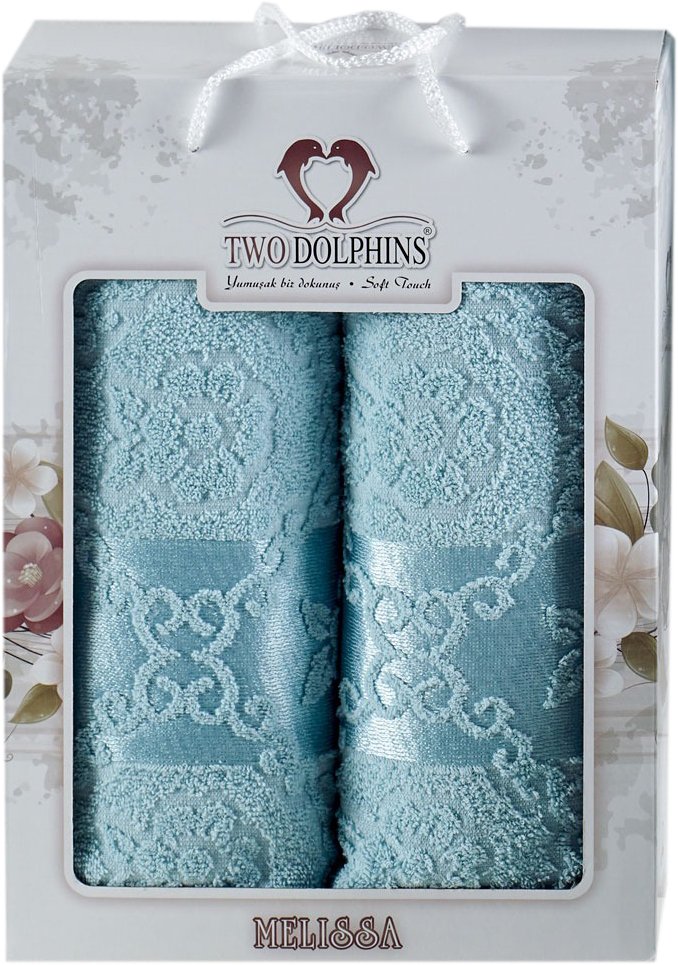 

Набор полотенец Two Dolphins Melissa 10701 (2 шт, в коробке, бирюзовый)