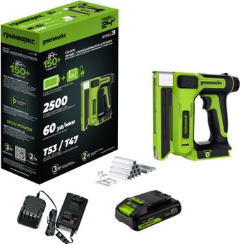 Степлер Greenworks G24CS10 3400107CUA (с 1-им АКБ)