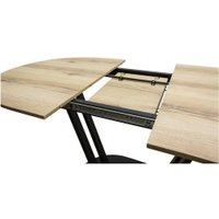 Кухонный стол Древпром Гарден М158 ДП1-03-14 120-150x80 (делано/черный матовый) в Могилеве