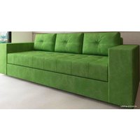 Диван Настоящая мебель Константин (прямой, незав. пружинный блок, зеленый, вельвет) в Гомеле
