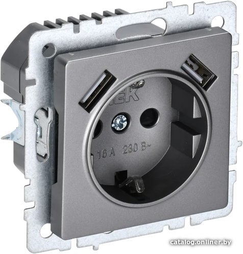 Розетка IEK Brite BR-R14-16-U21-D31-K46