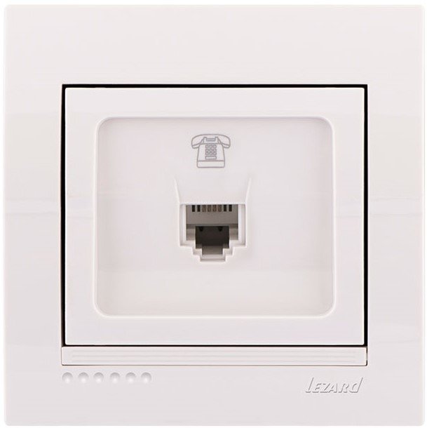 

Розетка телефонная Lezard Deriy 702-0202-137 (белый)
