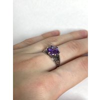 Кольцо Wolves Нежный поцелуй Серебрение 1646 (р.19, камень фиолетовый) в Бресте