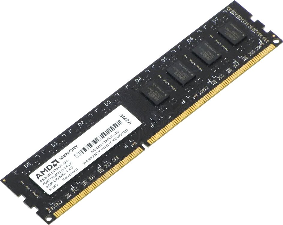 

Оперативная память AMD Radeon RE1333 Entertainment Series 4ГБ DDR3 1333 МГц AE34G1339U1-UO
