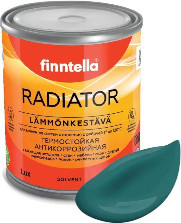 

Краска Finntella Radiator Malakiitti F-19-1-1-FL035 0.9 л (темно-бирюзовый)