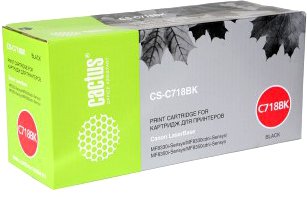 

Картридж CACTUS CS-C718BK (аналог Canon 718 Black (2662B002AA))
