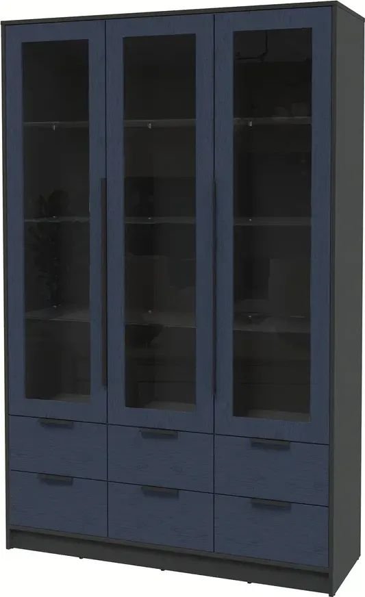 

Шкаф-витрина Интерлиния Концепт КТ-ШВ3 Глосс (антрацит/дуб королевский)