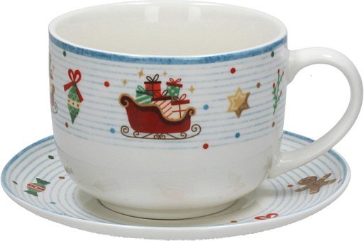 

Чашка Andrea Fontebasso New Milk & Coffee Christmas Time. Санки NL6856EM250