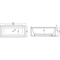 Ванна Polimat Ines 190x90 00085 (с ножками)