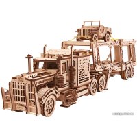 3Д-пазл Wood Trick Прицеп-автовоз с военным кабриоджипом 1234-18