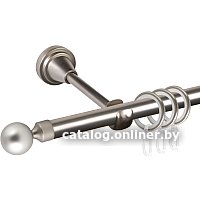 Карниз для штор АС ФОРОС Grace D16Г + заглушка Шар малый (1.4м, сатин)