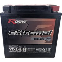 Мотоциклетный аккумулятор RDrive eXtremal Silver YTX14L-BS (12.6 А·ч)