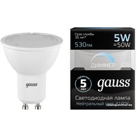 Светодиодная лампочка Gauss LED MR16 GU10 5 Вт 4100 К 101506205-D