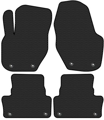 Комплект ковриков для авто Alicosta Volvo XC60 I (suv / DZ) 2008 - 2017 (черный, ромб)