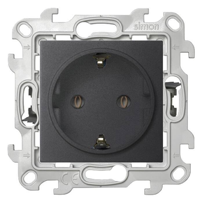

Розетка Simon 2420434-038 (графит)