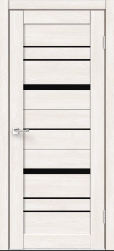 

Межкомнатная дверь Velldoris Eco Flex City 2 70x200 (дуб бьянко/стекло лакобель черное)