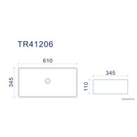 Умывальник Uptrend Athena глянцевый белый