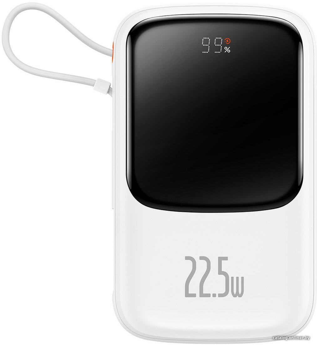 Внешний аккумулятор Baseus Qpow Pro Digital Display Fast Charge 10000mAh (белый)