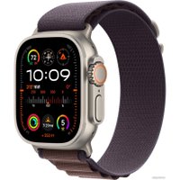 Умные часы Apple Watch Ultra 2 LTE 49 мм (титановый корпус, титановый/индиго, текстильный ремешок размера M)