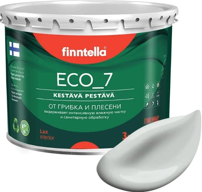 

Краска Finntella Eco 7 Sumu F-09-2-3-FL065 2.7 л (бледно-серый)