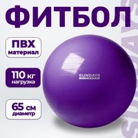 Набор для йоги Sundays Fitness Фитбол IR97402-65 + Коврик IR9750 (фиолетовый, зеленый)