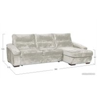 Угловой диван Асмана Форест 160x90 (Plush Cream)