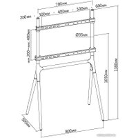 Стойка для телевизора CACTUS CS-ST1247WTBCH