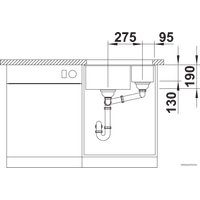 Кухонная мойка Blanco Rotan 340/160-U 526096 (черный)