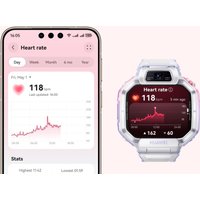 Детские умные часы Huawei Watch Kids X1 Pro (серебристый, с сиреневым ремешком, международная версия)