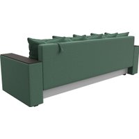 Диван Лига диванов Дубай Лайт полки слева 132284L (рогожка Амур 11 зеленый)