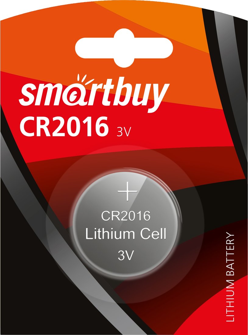 

Батарейка SmartBuy Lithium CR2016 SBBL-2016-1B