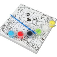 Набор для рисования MultiArt Холст для росписи Щенок во дворе CANV15X15-118891