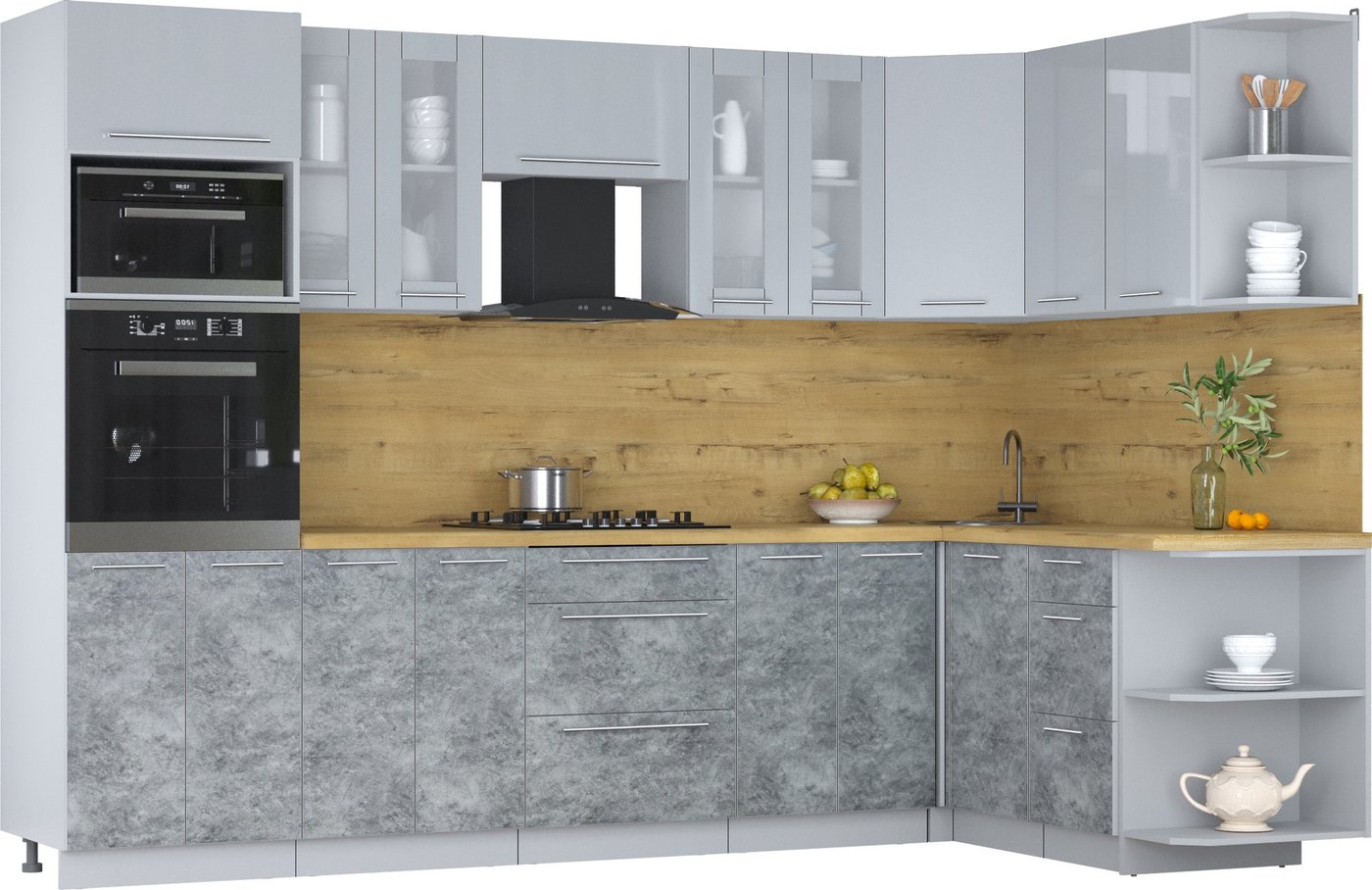 

Готовая кухня Интерлиния Мила Пластик 1.68x3.0 PR (туманный глянец/мрамор/дуб бунратти)