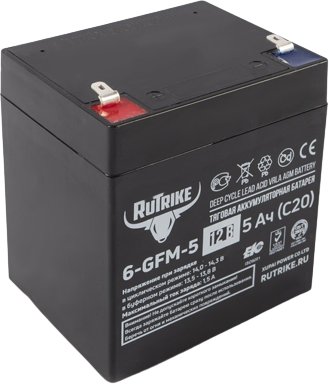 

Тяговый аккумулятор Rutrike 6-GFM-5 (5 А·ч)