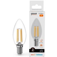 Светодиодная лампочка Gauss Filament Elementary Свеча 8W 510lm 2700К Е14 32118