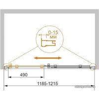 Душевая дверь Cezares Pratico-BF-1-120-C-Cr