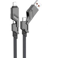 Кабель Borofone BU43 USB Type-C/Lighting - USB Type-C/USB Type-A (1.2 м, черный)
