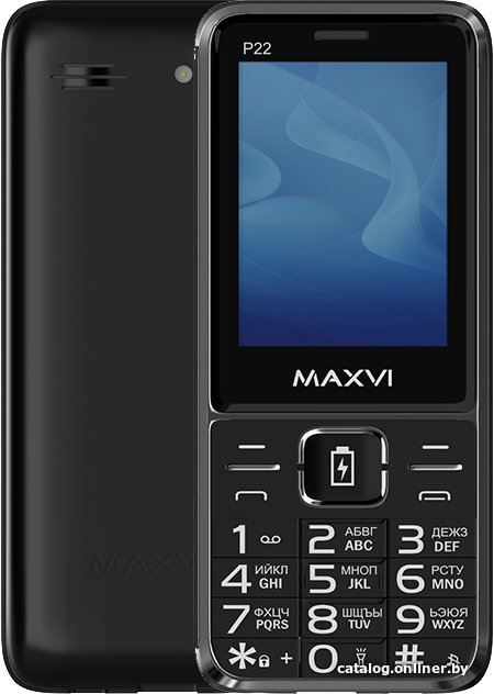 Кнопочный телефон Maxvi P22 (черный)