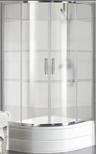 Душевой уголок Coliseum DB230782Z 90x90 (прозрачное стекло с широкими полосками)