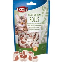 Лакомство для кошек Trixie PREMIO Fish Chicken Rolls (куриные роллы с курицей и сайдой) 50 г