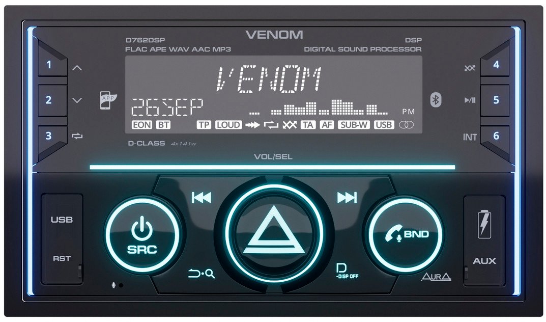 

USB-магнитола Aura Venom-D762DSP