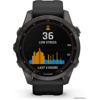 Умные часы Garmin Fenix 7S Sapphire Solar (серый карбон/черный)
